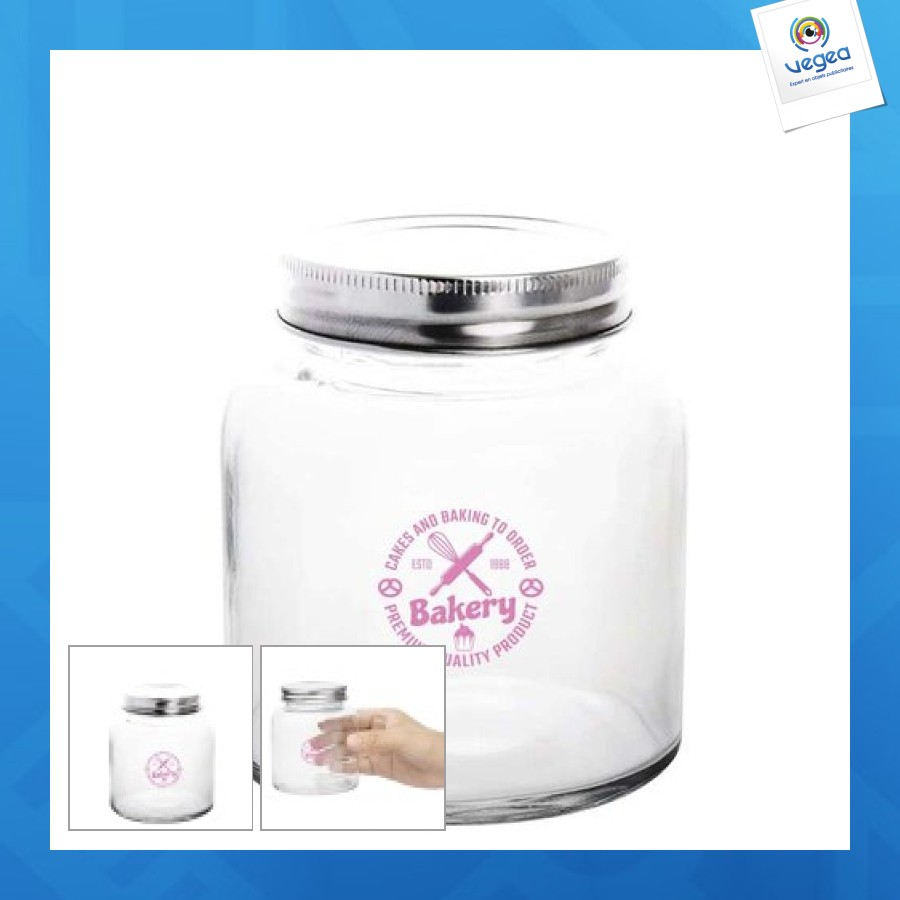 Bocal en verre à vis pour aliments secs 330ml Bocal en verre à vis pour aliments secs 330ml