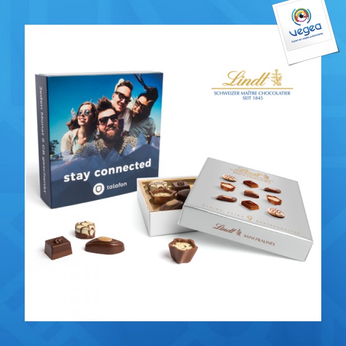 Boîte de mini pralinés publicitaires lindt Coffret, boîte ou ballotin de chocolats