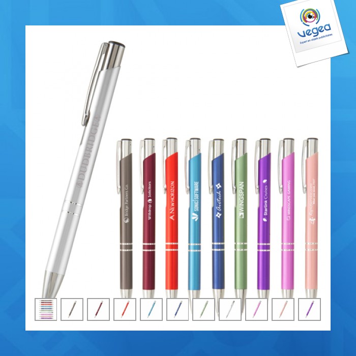 Bolígrafo personalizable de metal mate bolígrafo