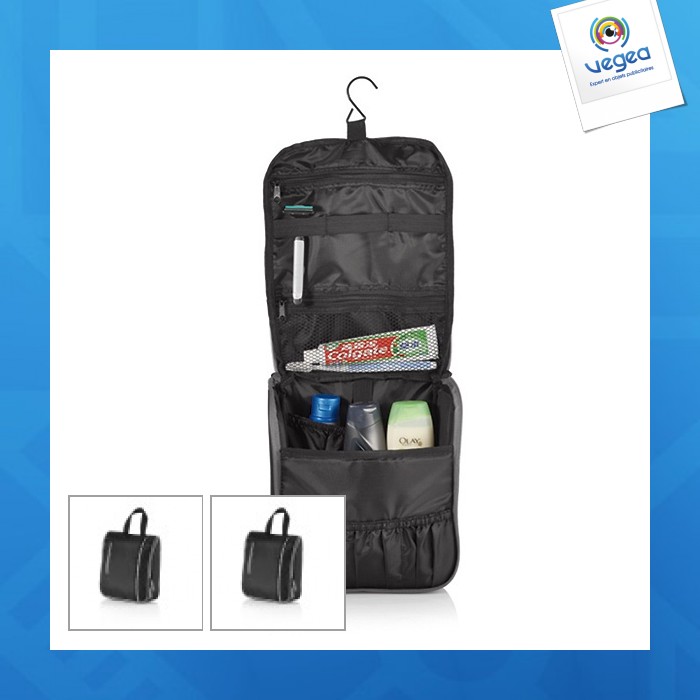 Bolsa de aseo 6 compartimentos para colgar personalizable | Bolsas de baño  | Los alrededores del viaje | Objeto publicitario