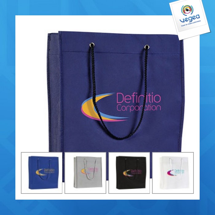 Bolsa de compras de tejido sin tejer con pliegues personalizable | Bolsas  no tejidas y bolsas no tejidas | Bolsas de la compra | Goodies