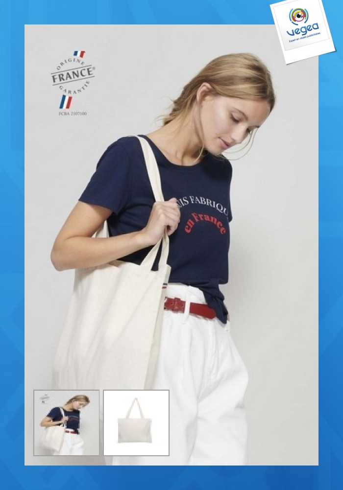 Bolsa de compras hecha en francia