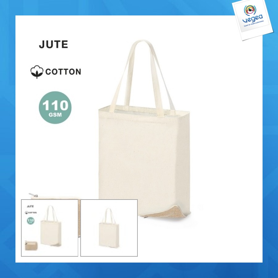 bolsas de compras sostenibles TopTie 6 bolsas de yute de lona con asas de algodón 