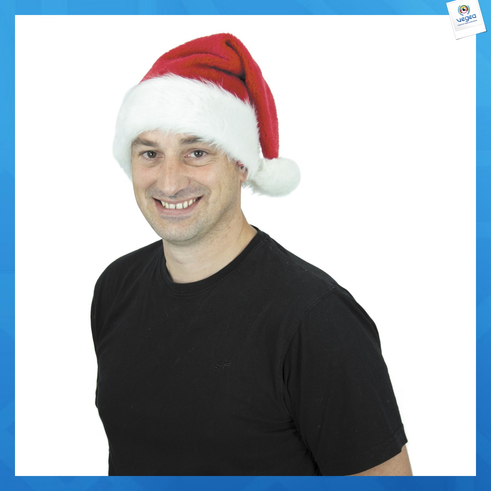 Bonnet de noel avec logo peluche luxe Bonnet de noel avec logo peluche luxe