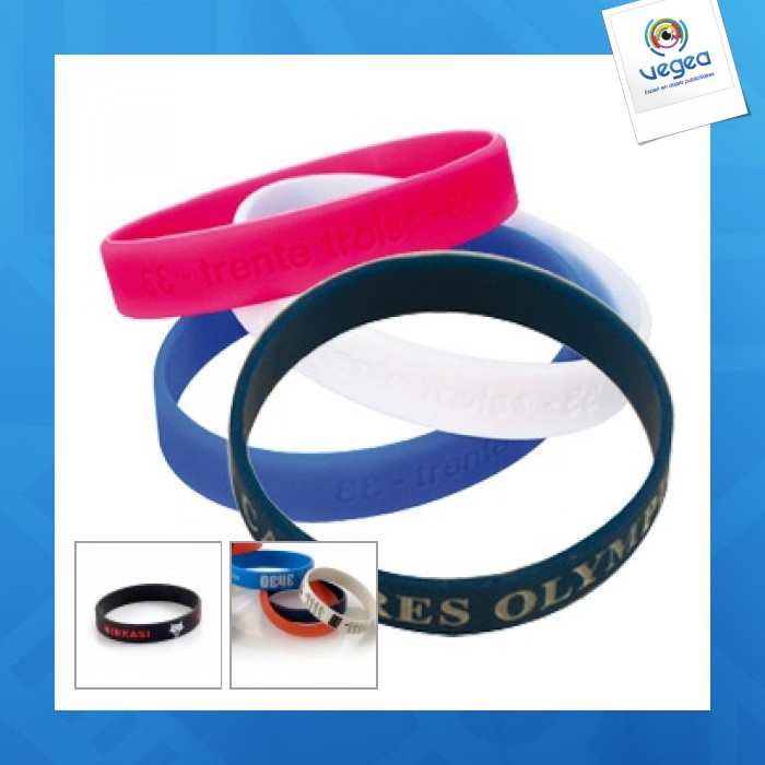 Bracelet silicone personnalisable classique bracelet en silicone