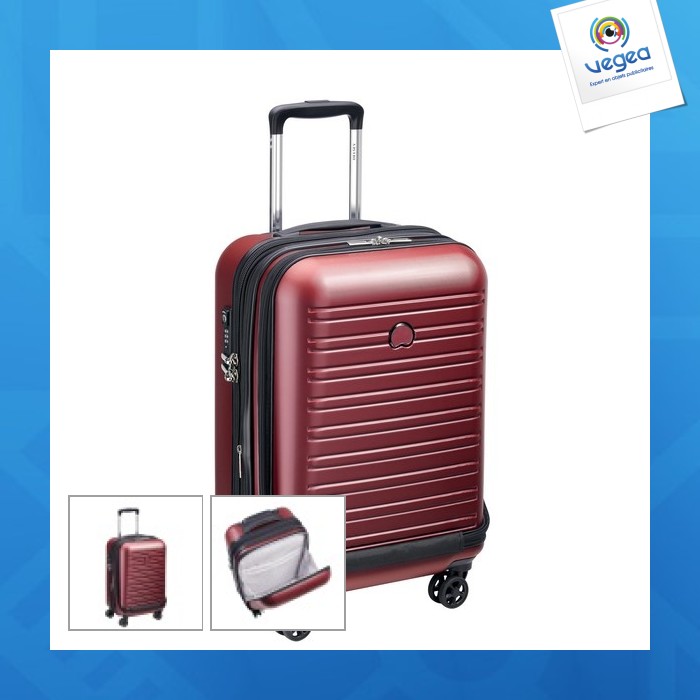 Valise trolley personnalisable cabine business extenseible 4 doubles roues 55x35x25/30cm garantie 5 ans