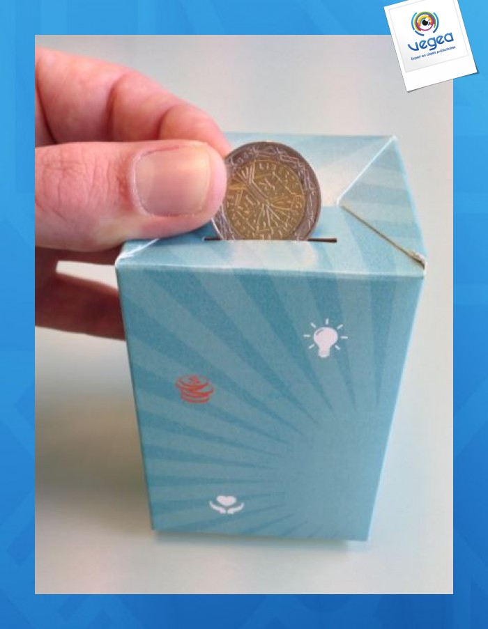 Cardboard moneybox piggy bank
