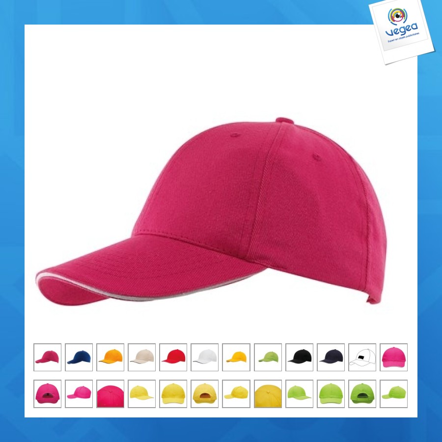 Casquette personnalisable 6 panneaux sandwich