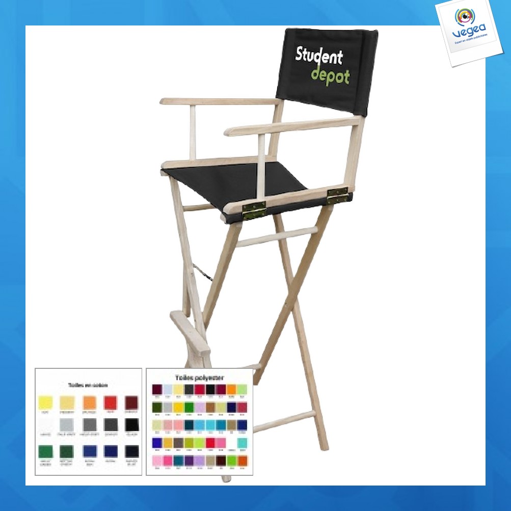 Chaise avec logo haute réalisateur | Objet publicitaire | 01549V0146621