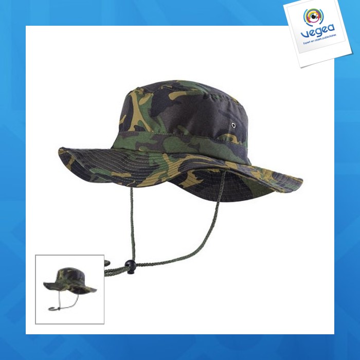 Chapeau personnalisable safari camouflage