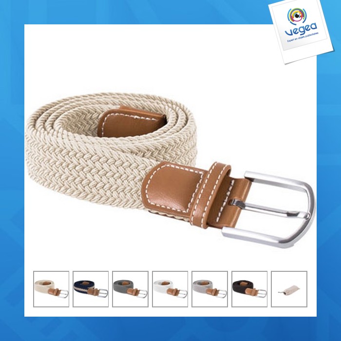 Cinturón personalizable trenzado elástico cinturón