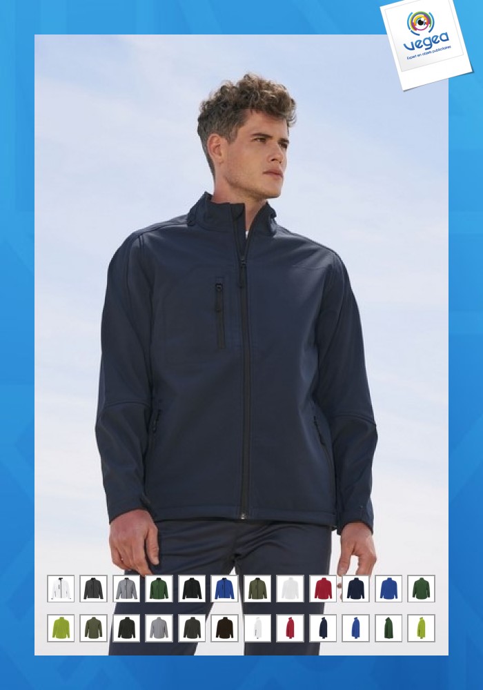 Classic zip-up softshell relax Softshell and neoprene jacket
