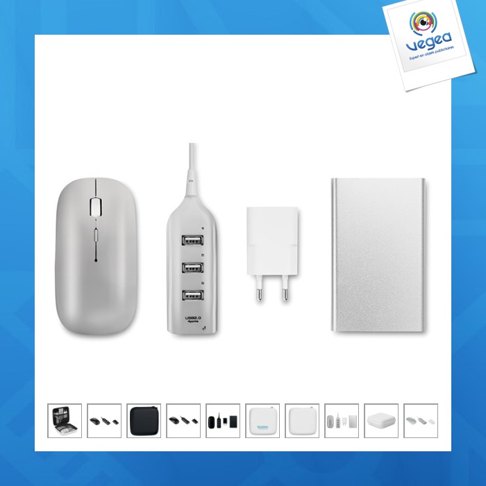 Computer accessory kit: mouse, hub, powerbank computer accessory kit for computer