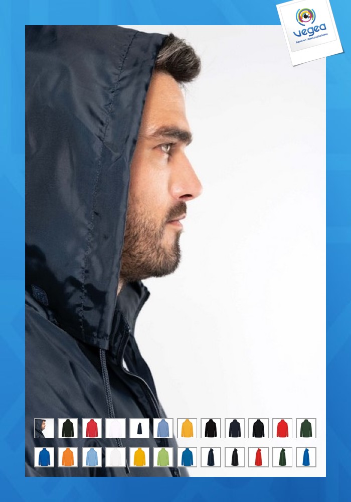 Coupe-vent promotionnel non doublé avec capuche Coupe-vent promotionnel non doublé avec capuche