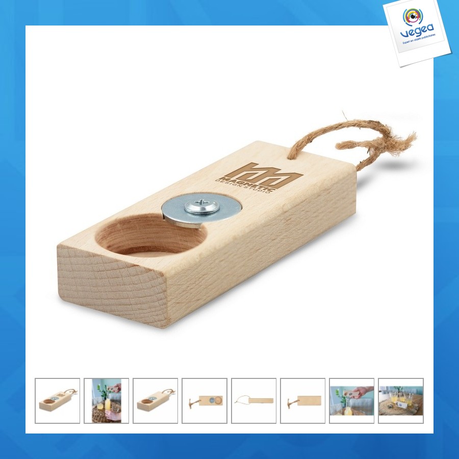 Décapsuleur publicitaire en bois - rufus