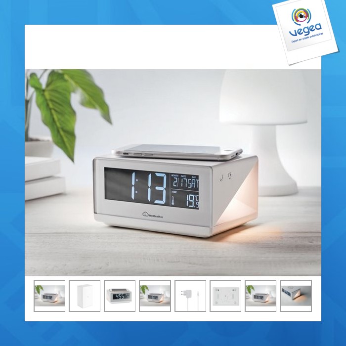Despertador digital con cargador inalámbrico personalizable, Relojes  despertadores, Relojes despertadores