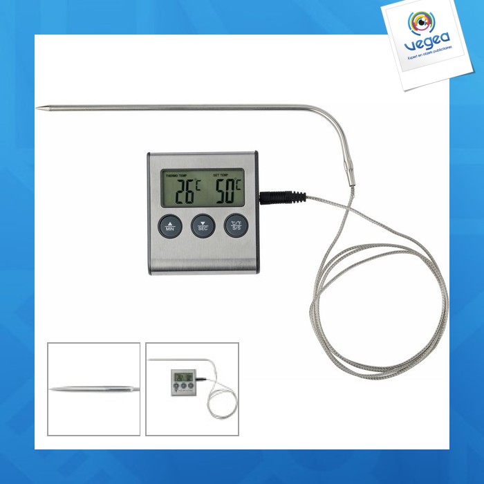 Digital cooking timer and thermometer