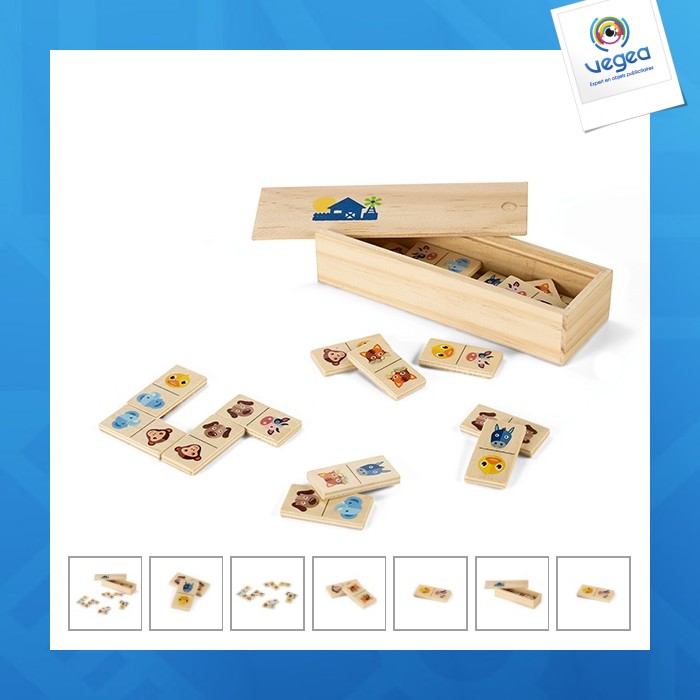 Domin. jeu de dominos personnalisables en bois
