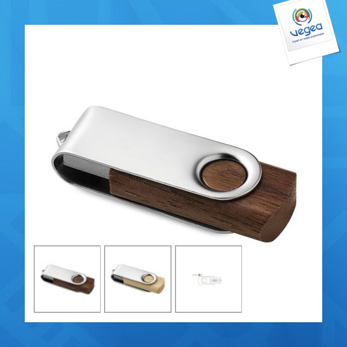 Drehbarer usb-schlüssel aus holz 8go USB-Speichergerät