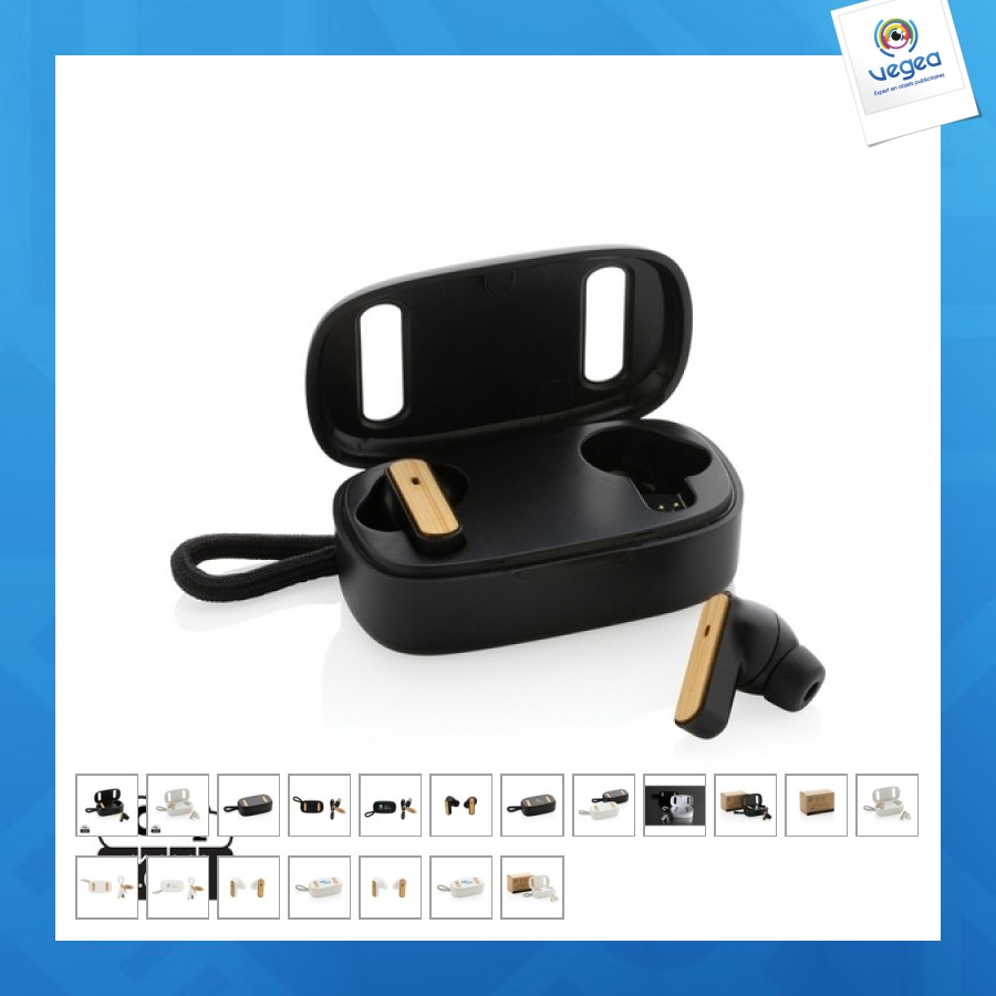 écouteurs tws en plastique recyclé rcs et bambou fsc® écouteurs tws en plastique recyclé rcs et bambou fsc®