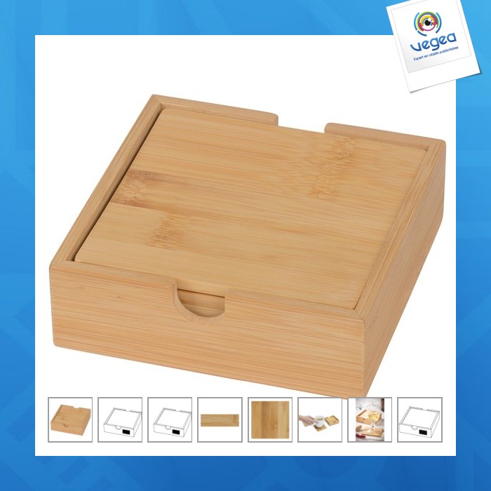 Lot de 6 sous-verres en bambou - BAYIN SET - TOP&COM - Textiles, objets