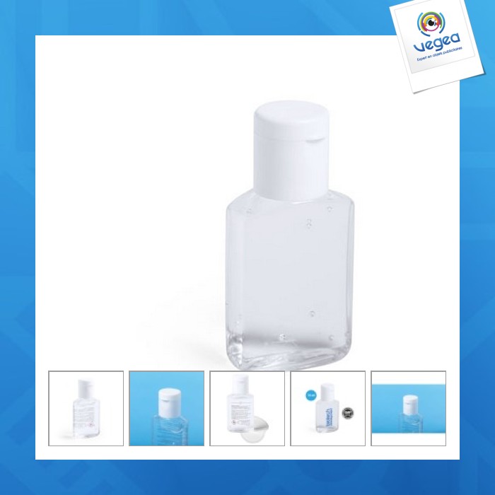 Flacon de gel publicitaire hydroalcoolique 15 ml
