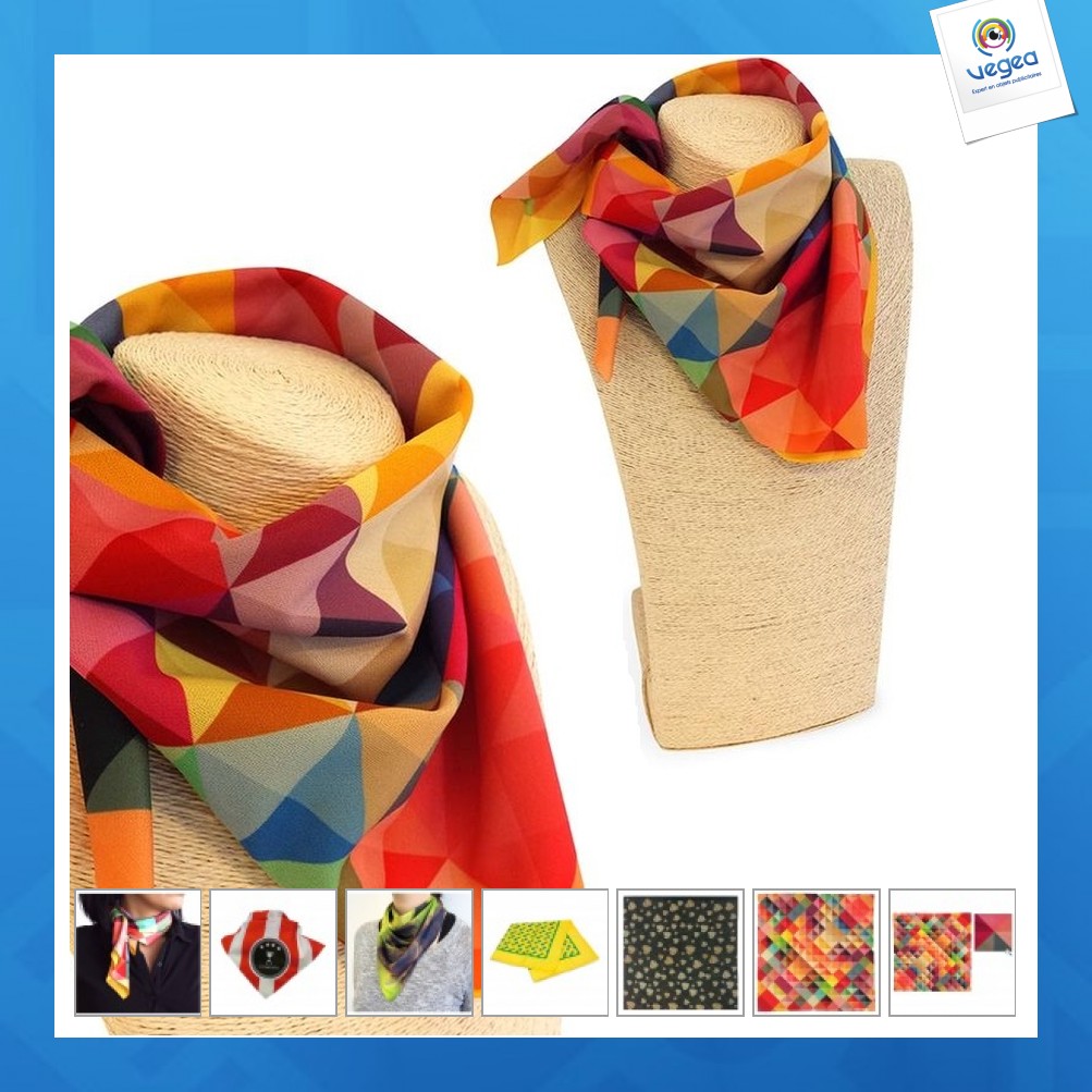 Foulard publicitaire carré quadri Foulard publicitaire carré quadri