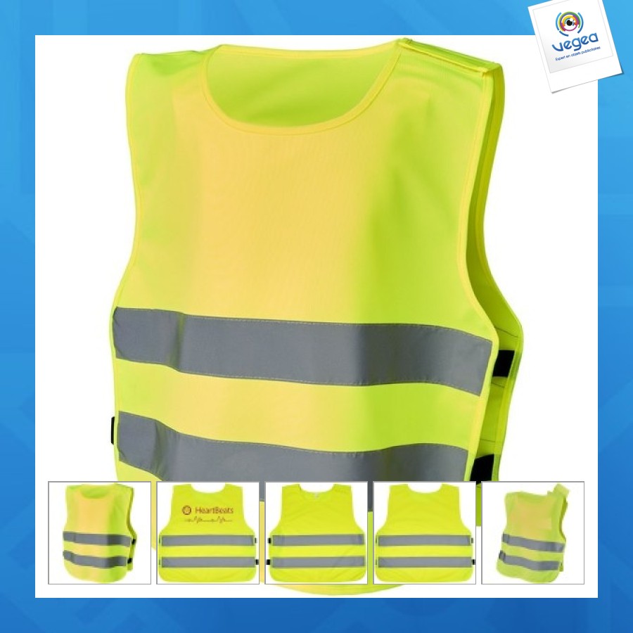 Gilet Sécurité Enfant | Lot De 2 | Jaune Réfléchissant | 3-12 Ans | Pour Vélo, École, Sport