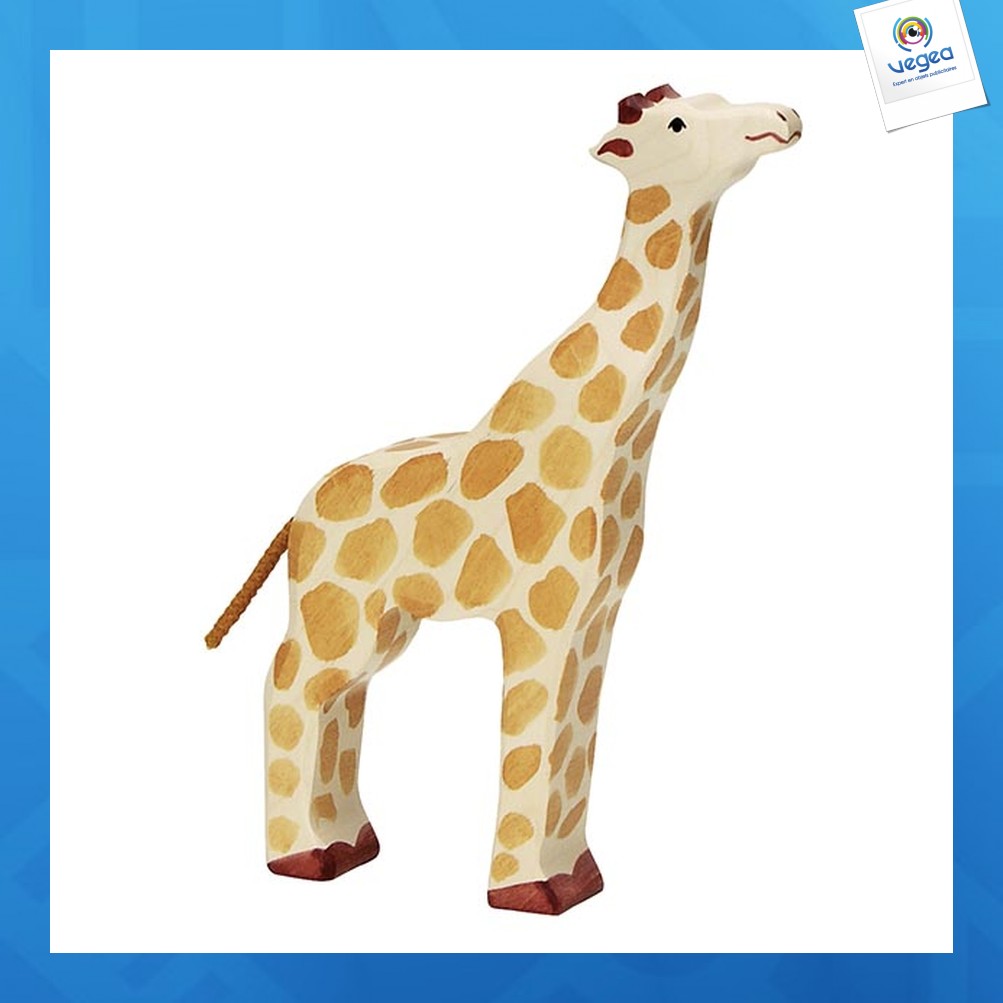 Girafe en bois 21cm Animal en bois