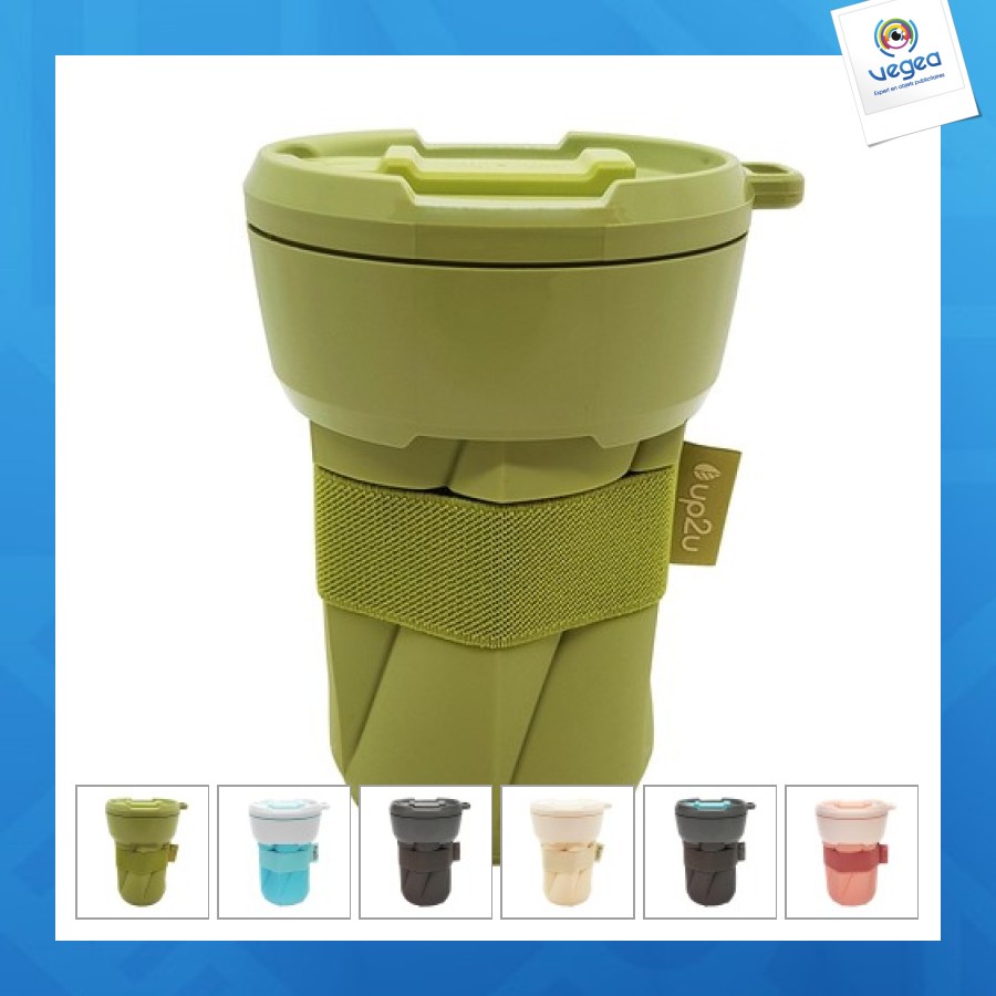 Gobelet réutilisable personnalisable pliable muc my useful cup® de up2u, 0,35 l Gobelet réutilisable personnalisable pliable muc my useful cup® de up2u, 0,35 l