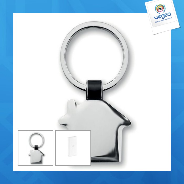 Home keychain metal key ring on stock