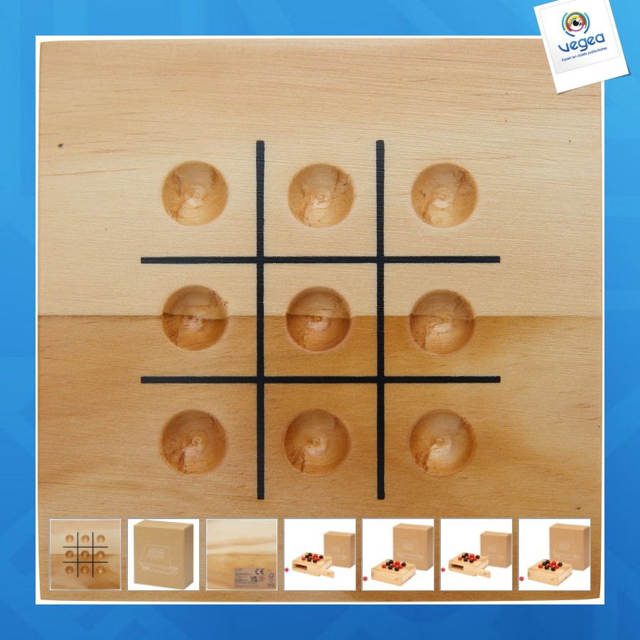 Jeu de morpion strobus en bois Jeu de morpion strobus en bois