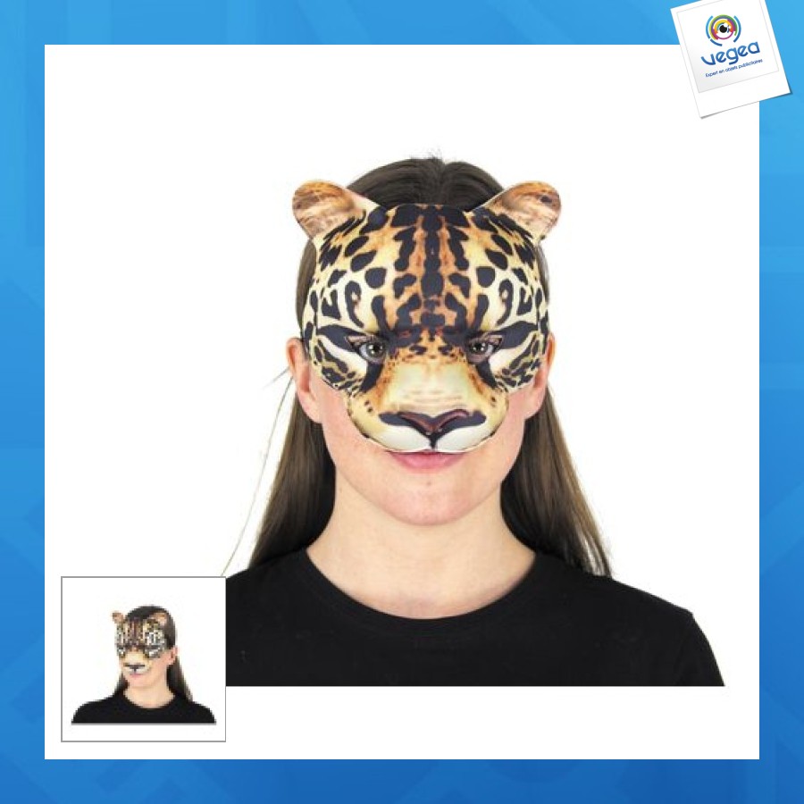 Máscara realista de leopardo de promoción, Leopardos, Animales (juguetes)