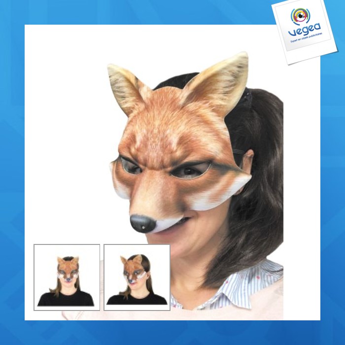 Máscara realista de zorro de promoción, Zorros, Animales (juguetes)