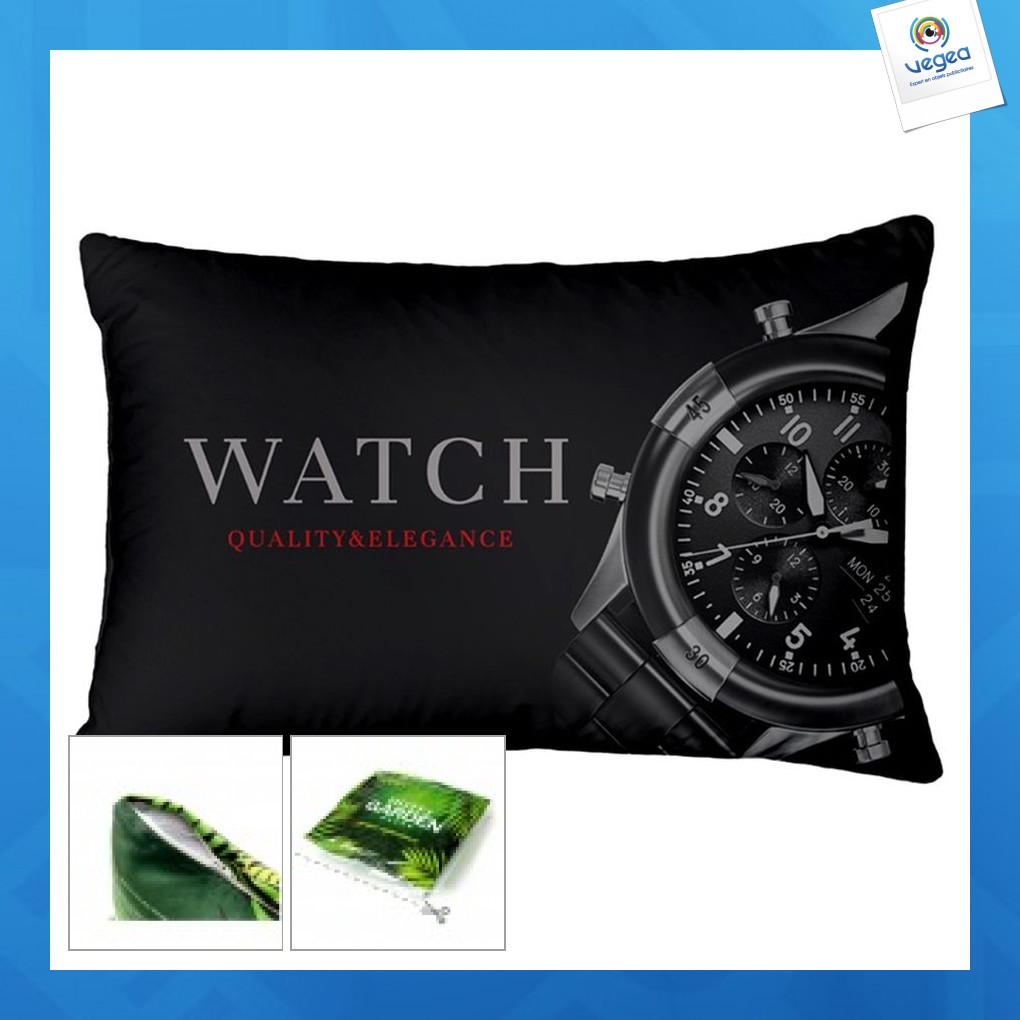 Coussin microfibre personnalisable 50x30cm quadri