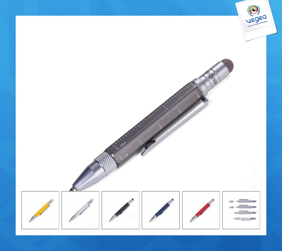 Mini bolígrafo multifuncional de construcción personalizable