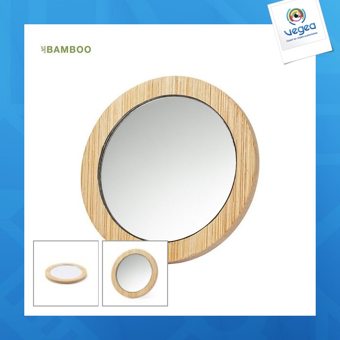 Miroir rond en bambou miroir