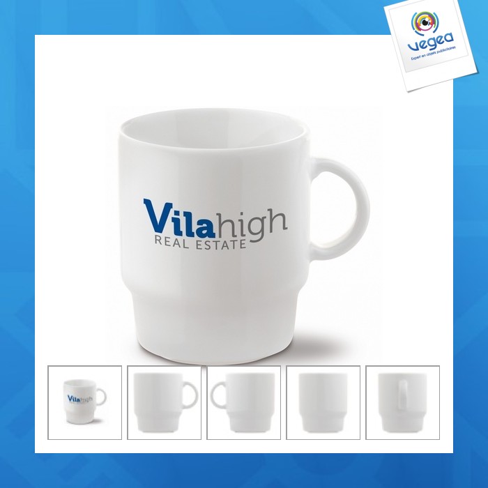 Mug promotionnel empilable en porcelaine 250ml