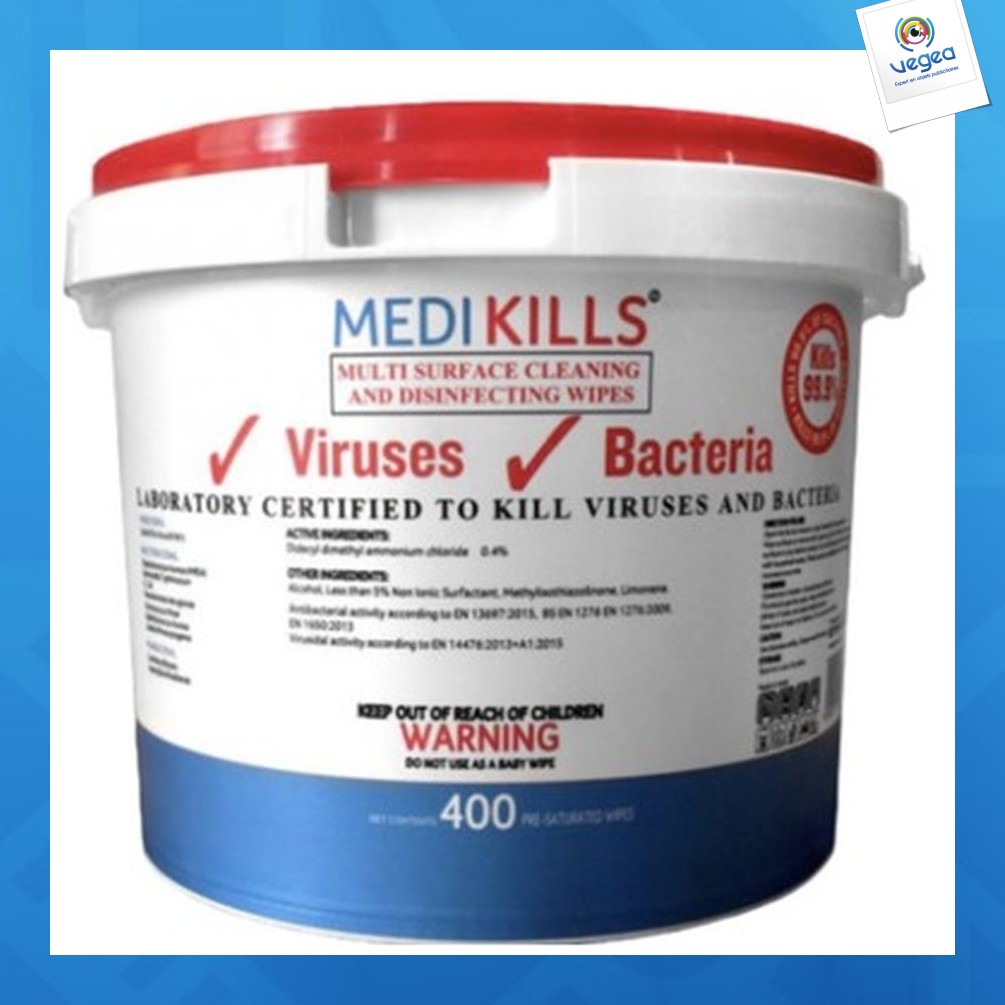 Multi-surface wipes - 400 pail disinfecting and cleaning wipe
