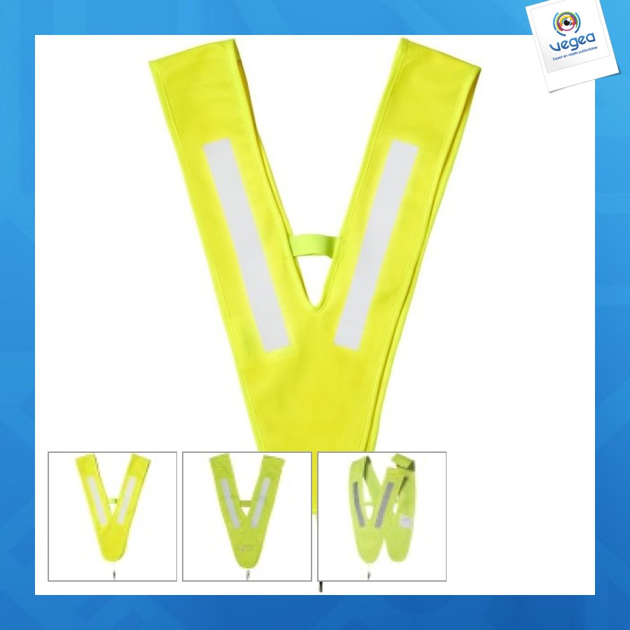 Reflektierende Warnweste V-Form gelb