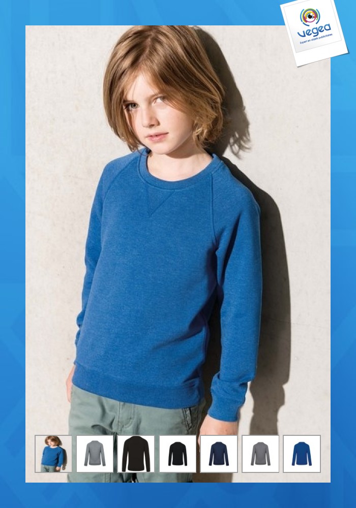 Organic children's raglan sleeves sweatshirt - kariban child sweatshirt