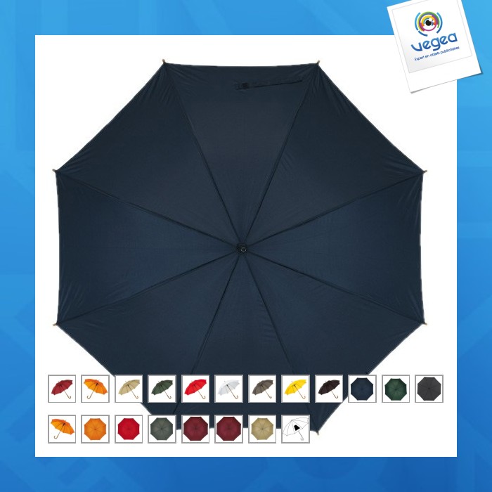 Parapluie personnalisable automatique en bois avec manche parapluie standard