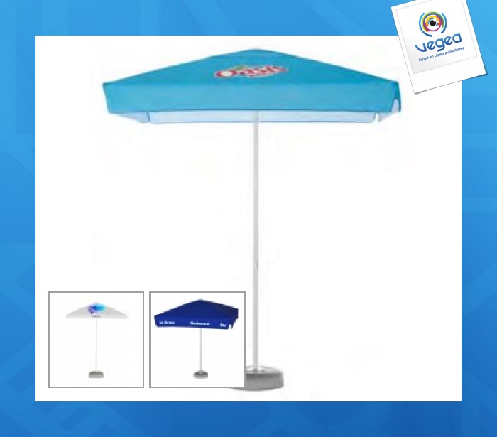 Parasol publicitaire carré 2m parasol