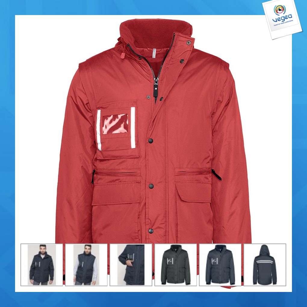 Parka personalizable de trabajo con mangas desmontables | Parkas |  Chaquetas y chaquetones | Goodies