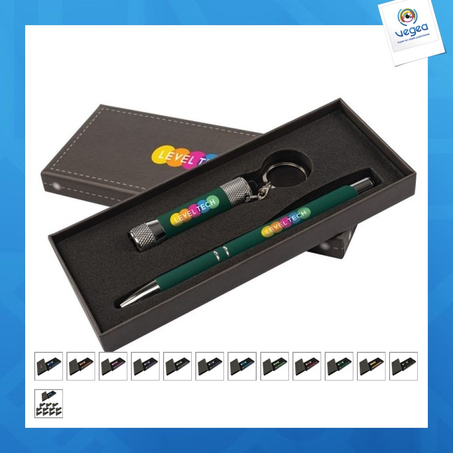 Pen and lamp set with eraser touch