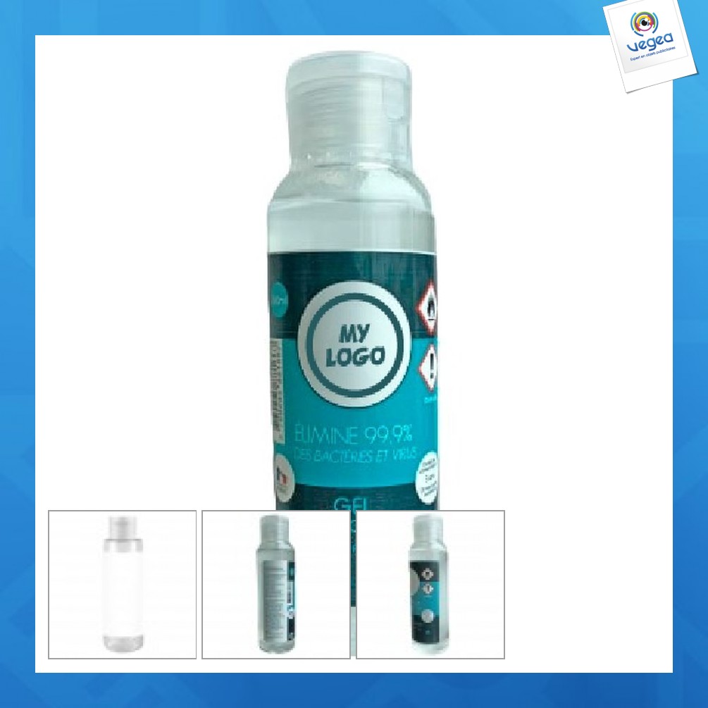 Personalized hydroalcoholic gel - bottle of 100ml