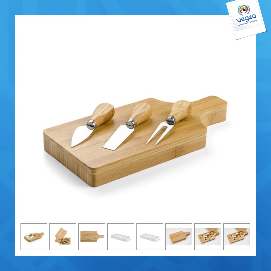 Plateau à Fromage En Bois Avec Accessoires - 25 Cm, Cadeau Personnalisable Pour Amateurs De Fromage