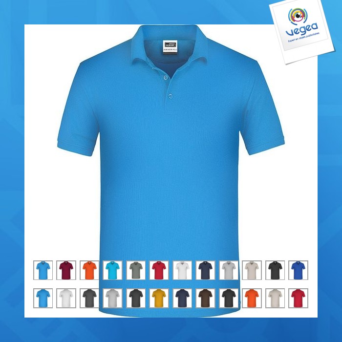 Polo professionnel de travail | Cadeau d'affaires | Polo personnalisé de  travail bio | 00032V0132949