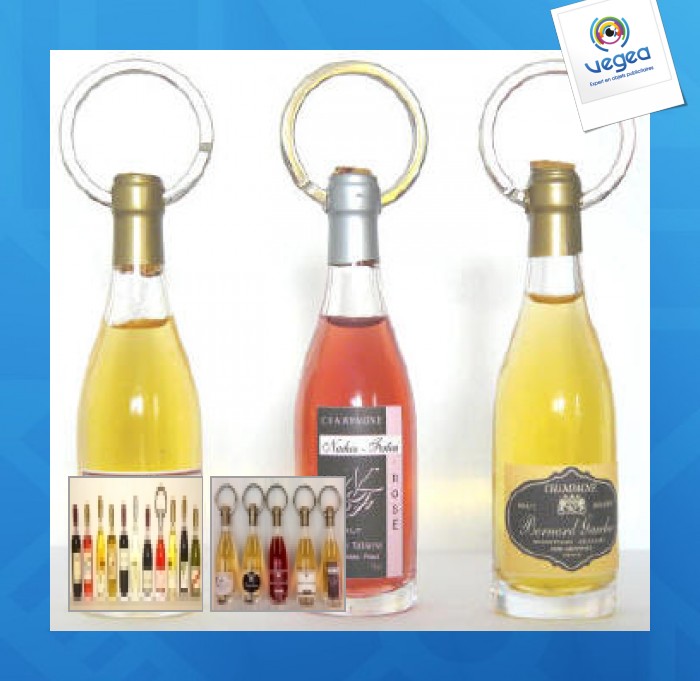 Porte-clés bouteille de vin personnalisé porte-clés bouteille de vin