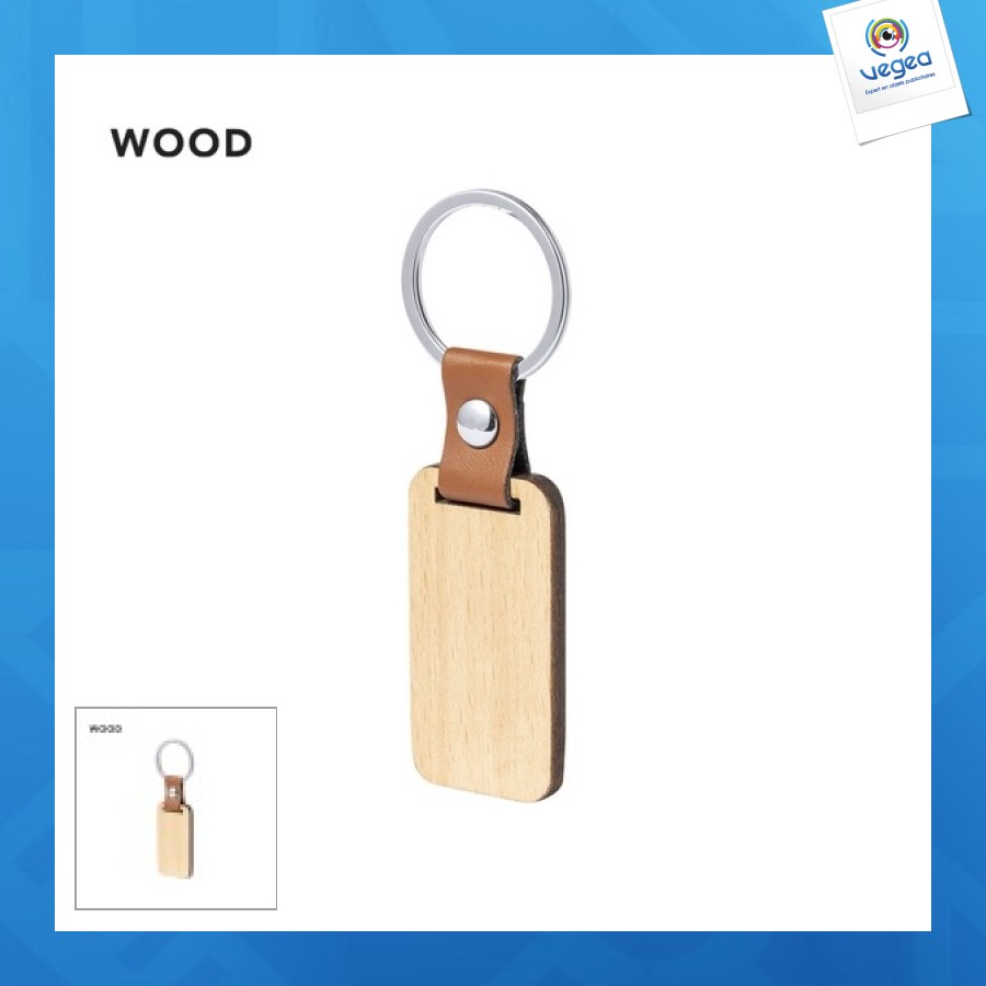 Porte-clés en bois personnalisable